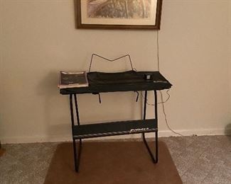 Casio Electric Keyboard, R.D. Cline Framed and Signed Art