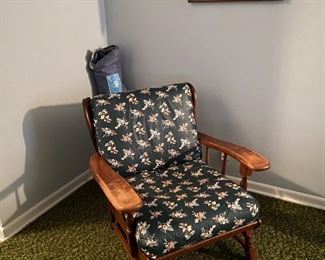 Rock Maple Rocker, Folding Lawn Chair, Framed Art