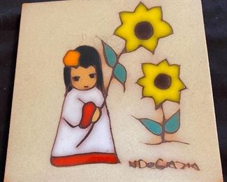 DeGrazia ~ Los Ninos Hot Plate Wall Hanging