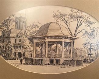 Framed & Signed Pen & Ink Art  