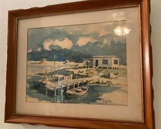 Framed and Signed R.D. Cline Watercolor