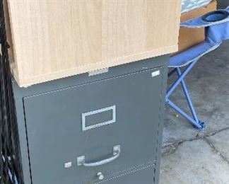 Metal File Cabinet, Veneer Wooden Cabinet