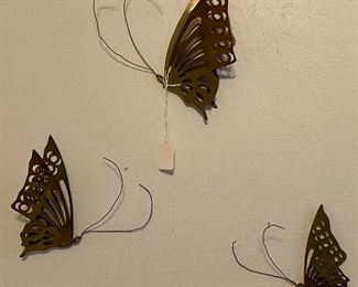 Brass Butterflies Wall Decor