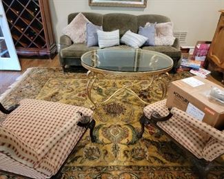 Down Sofa ~ Robert Allen Fabric, Occasional Chairs, Coffee Table and Much More