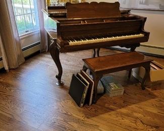 Hardman Peck Baby Grand Player Piano with Bench