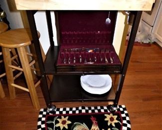 Origami Folding Butcher Block Work Station