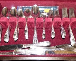 Vintage Wallace Silver Plate Flatware in Case