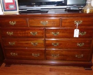 Crescent Cherry Dresser with Mirror