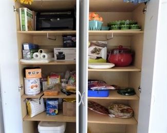 White double door storage cabinets