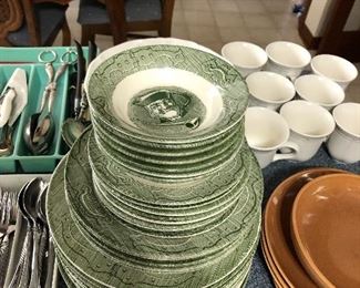 Gorgeous set of green dishes
