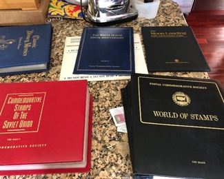 first day of issue stamp sets - several books