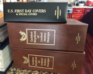 first day of issue stamp sets - several books