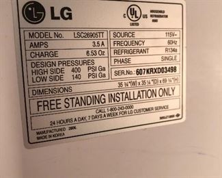 LG stainless refrigerator