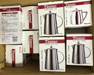 stainless steel coffee & teapots - multiples - new in box