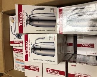 stainless steel coffee & teapots - multiples - new in box