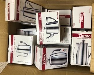 stainless steel coffee & teapots - multiples - new in box