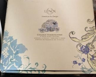 Lenox Collage Hummingbird 4 Pc place setting New In Box (2)