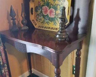 Early Game Table Antique Painted Tray