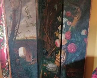 Handpainted Double Sided Screen