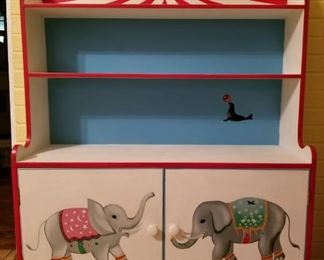 Vintage Handpainted Childs Bookcase