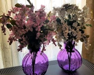 Large Purple Vases Flowers