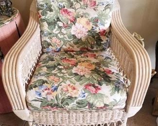 Lexington Rattan Chair Custom Cushions