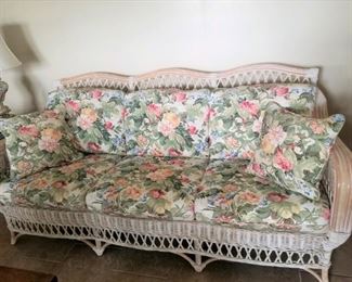 Lexington Rattan Sofa Custom Cushions