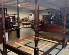 Beautiful Carved Cherry Queen Bed Frame