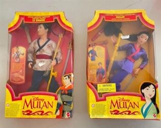 1997 Mattel Mulan Li Shang Dolls