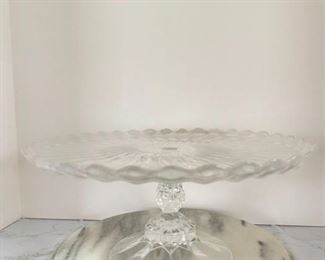 Cristal DArques Soleil Lead Crystal Cake Stand