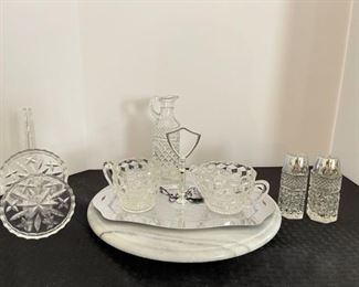 Cut Glass Coasters and Table Accessories