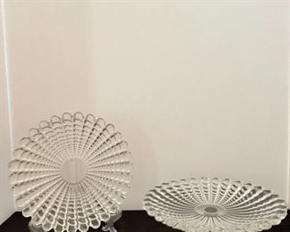 Glass Pie Stand and Plate Set