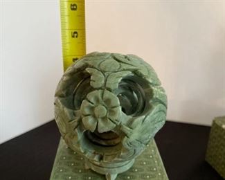 Jade Puzzle Ball Brass Accessories