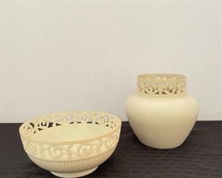 Lenox Tracery Bulbous Vase Bowl