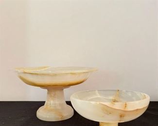 Marble Footed Bowl Set