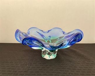 Murano Glass Ocean Bowl Blue Green
