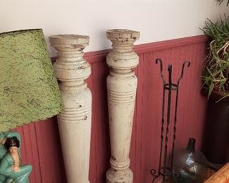 Pair of Victorian porch pillars.