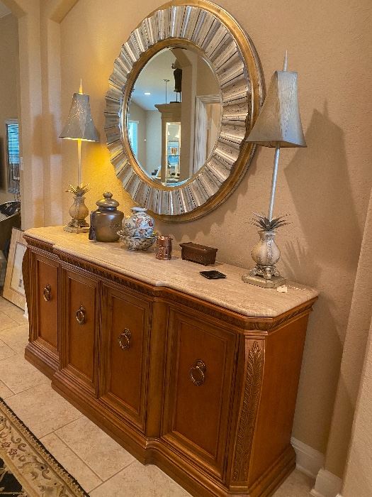 Century cabinet with a marble top