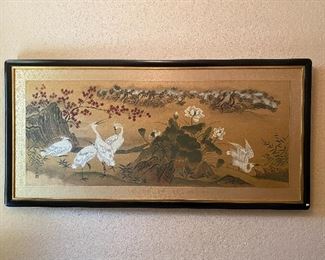 Large scale framed Asian piece