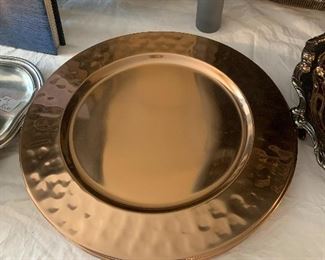 Pottery Barn Copper plate trays 