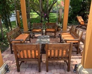 Teak Chairs and Love Seats