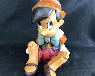 Walt Disney Wood Pinocchio Statue