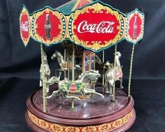 Coca Cola 1997 Franklin Mint Musical Carousel