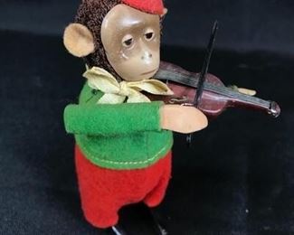 Vintage Shuco Monkey WindUp Toy