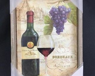 14 x 11 Framed Wine Art