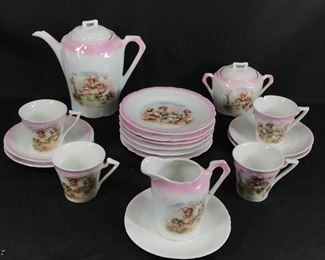 Antique 18Piece Childrens China Tea Set Vohenstrauss Johann Seltmann Germany