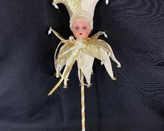 Court Jester Clown Stick Puppet Doll