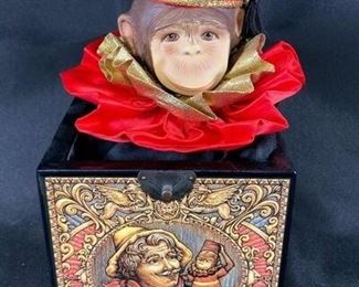 Peppino Limited Edition Musical Monkey Jack in the Box by Faith Wick