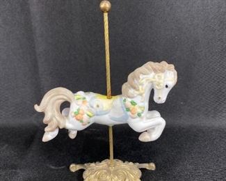 Small Porcelain Carousel Horse Figurine