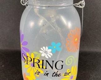 Spring is in the Air Battery Op Light Up Mason Jar
